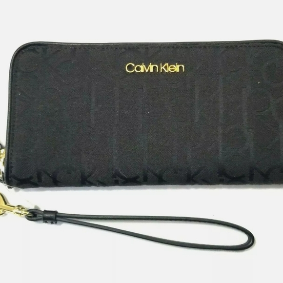 Calvin Klein Bags Calvin Klein Womens Monogram Logo Zip Wallet